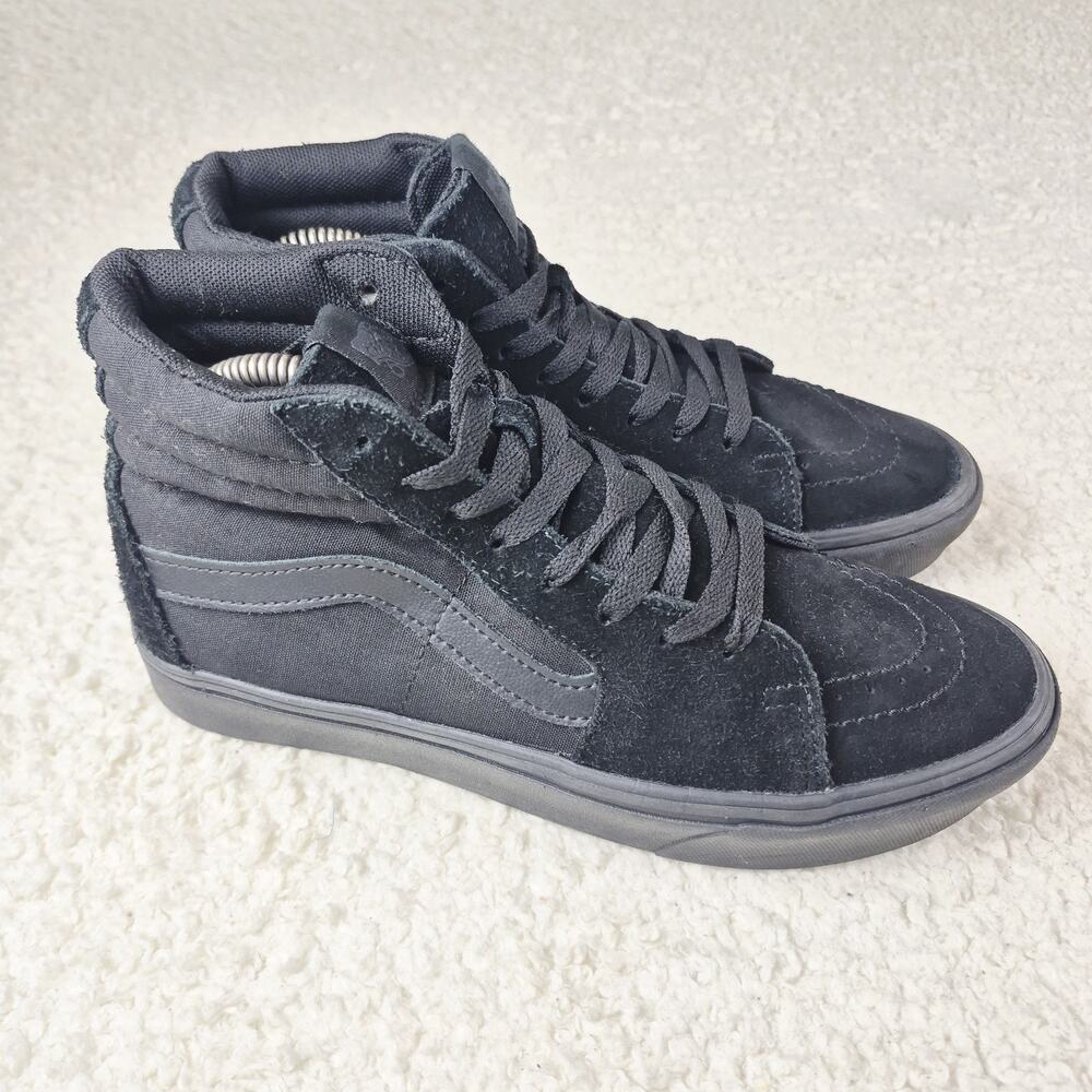 Vans Sk8-Hi Off The Wall Black Suede High Skateboard Sneakers Mens 7 Womens 8.5